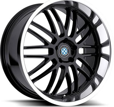 Beyern Mesh 8x17 5x120 ET 30 Dia 72 Gloss Black Mirror Cut Lip