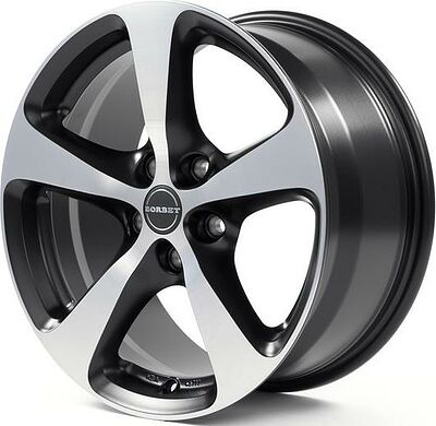 Borbet CC 7x16 5x108 ET 45 Dia 63.4 black polished matt