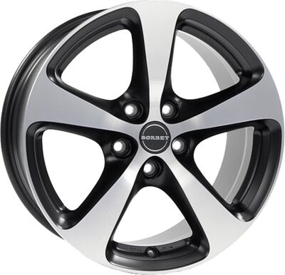 Borbet CC 7x16 5x112 ET 40 Dia 66 Schwarz Poliert Matt