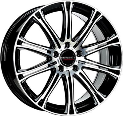 Borbet CW1/5 8x18 5x110 ET 35 Dia 65 Schwarz Poliert