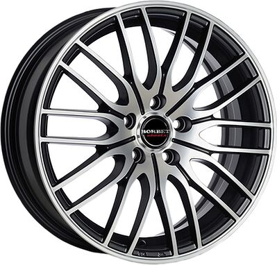 Borbet CW4/5 8x17 5x112 ET 48 Dia 72.5 Black Polished Matt