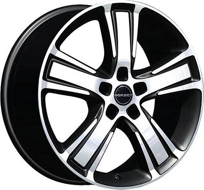 Borbet MA 7.5x17 5x100 ET 38 Dia 64.1 schwarz-poliert