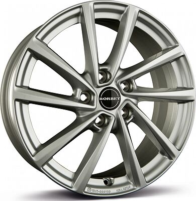 Borbet V 7x16 5x112 ET 48 Dia 66.5 Brilliant Silver