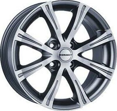 Borbet X8 7x16 4x108 ET 18 Dia 65.1 Blackchrome polished