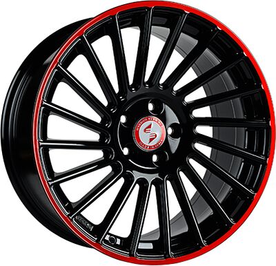 Eta Beta Venti-R 9x19 5x112 ET 38 Dia 78.1 Black Red Stripe