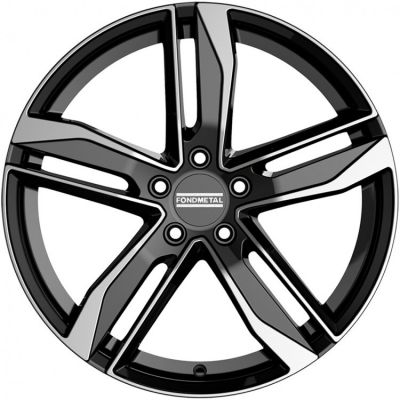 Fondmetal Hexis 8x18 5x112 ET 29 Dia 66.5 Glossy Black Machined