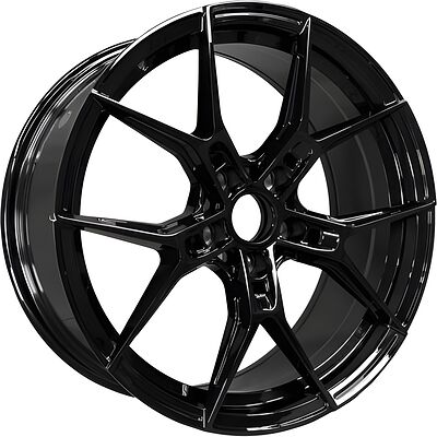 Hengde 5063 7x17 5x112 ET 35 Dia 66 Gloss Black