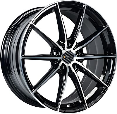 Inch FA8533 8x18 5x120 ET 30 Dia 72.6 Gloss Black Machined Face