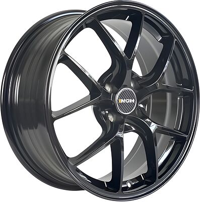 Inch FA8538 7x17 4x100 ET 41 Dia 60.1 Gloss Black Machined Face