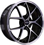 Inch FA8538 7x17 5x108 ET 40 Dia 60.1 Gloss Black Machined Face