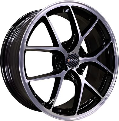 Inch FA8538 7x17 5x110 ET 40 Dia 67.1 Gloss Black Machined Face