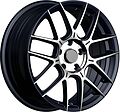 Inch FA8541 7x17 5x114.3 ET 45 Dia 67.1 Gloss Black Machined Face