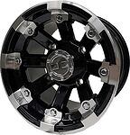 Jinfei ATV 8x12 4x110 ET -10.2 Dia 86 Gloss Black Machines