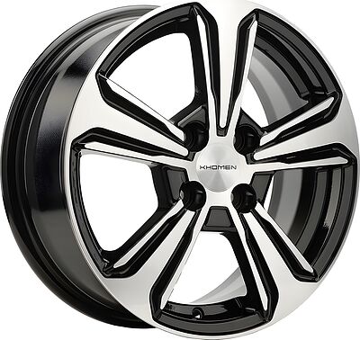 Khomen Wheels KHW1502 (Solaris I) 6x15 4x100 ET 48 Dia 54.1 Black-FP