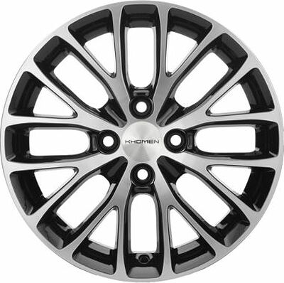 Khomen Wheels KHW1506 (Rio II) 6x15 4x100 ET 46 Dia 54.1 Black-FP