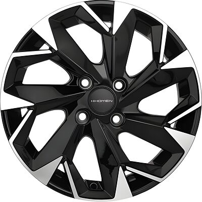 Khomen Wheels KHW1508 (Cobalt) 6x15 4x100 ET 39 Dia 56.6 Black-FP