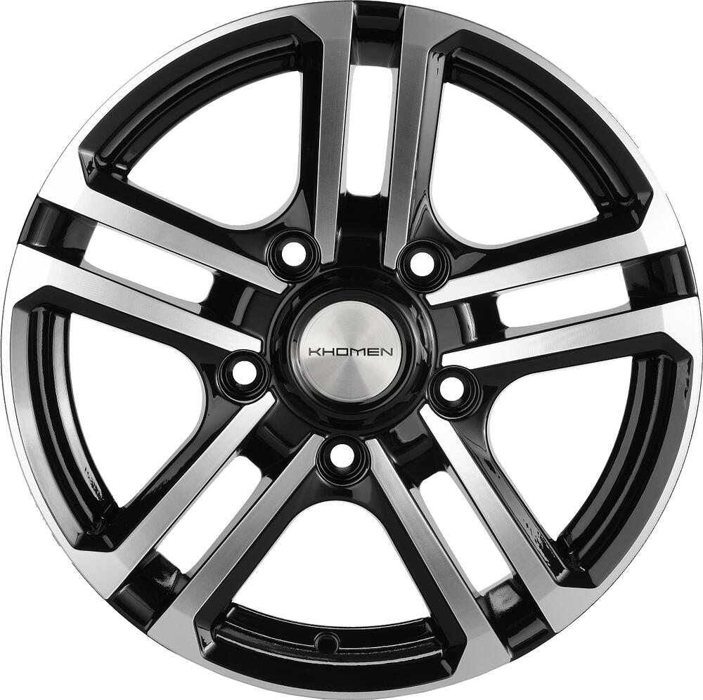 Khomen Wheels KHW1602 6.5x16 5x139.7 ET 40 Dia 98.5 BLACK-FP