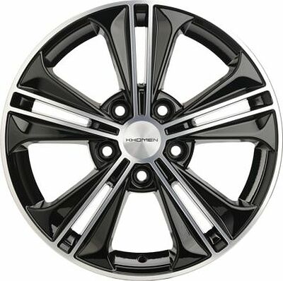 Khomen Wheels KHW1603 (Creta/Seltos) 6x16 5x114.3 ET 43 Dia 67.1 Black-FP