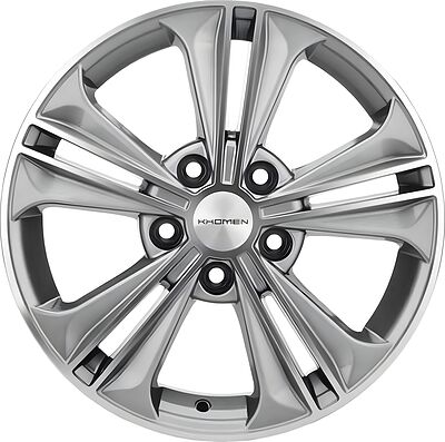 Khomen Wheels KHW1603 (Creta/Seltos) 6x16 5x114.3 ET 43 Dia 67.1 G-Silver-FP