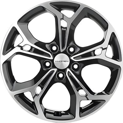 Khomen Wheels KHW1702 (Camry) 7x17 5x114.3 ET 45 Dia 60.1 Black-FP