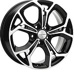 Khomen Wheels KHW1702 (DFM AX 7) 7x17 5x108 ET 43 Dia 65.1 Black-FP