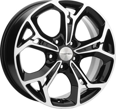 Khomen Wheels KHW1702 (Haval Jolion) 7x17 5x114.3 ET 37 Dia 66.5 Black-FP