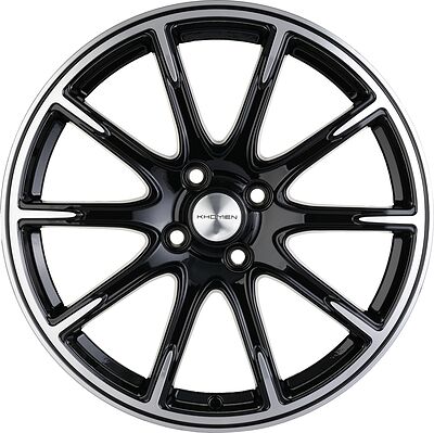 Khomen Wheels KHW1707 6.5x17 4x100 ET 50 Dia 60.1 BLACK-FP