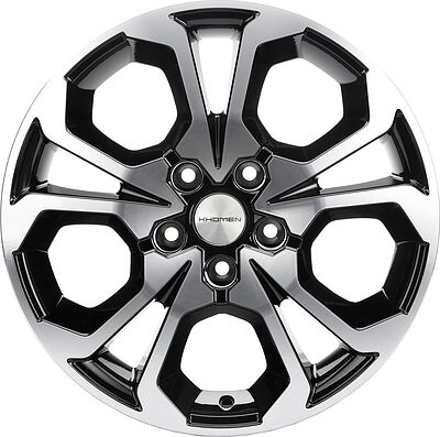 Khomen Wheels KHW1711 6.5x17 5x114.3 ET 50 Dia 66.1 BLACK-FP
