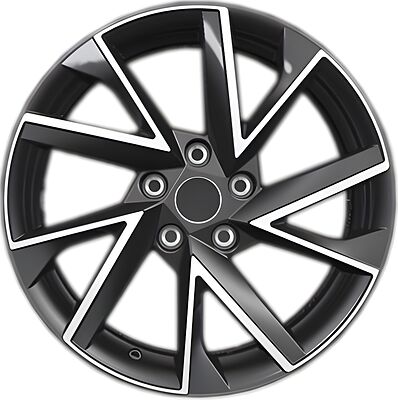 Khomen Wheels KHW1714 Karoq 7x17 5x112 ET 45 Dia 57 Black-FP