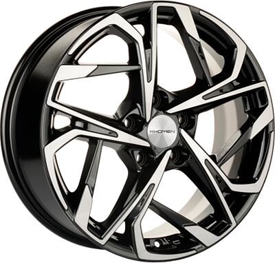 Khomen Wheels KHW1716 (Audi A4) 7x17 5x112 ET 49 Dia 66.6 Black-FP