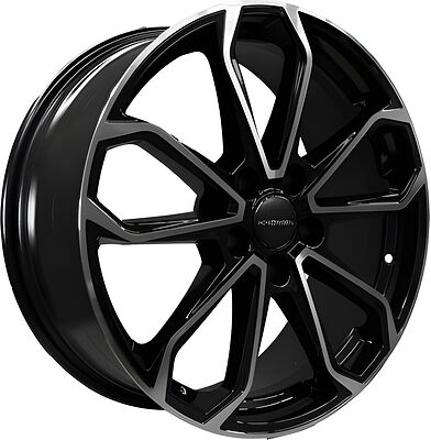 Khomen Wheels KHW1816 (Geely Coolray) 7x18 5x114.3 ET 53 Dia 54.1 Black-FP