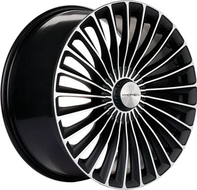 Khomen Wheels KHW2008 (Turbo II S-class) 8.5x20 5x112 ET 38 Dia 66.6 Black-FP matt