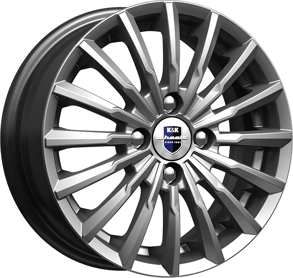 КиК Акцент 5.5x14 4x100 ET 39 Dia 56.6 дарк платинум