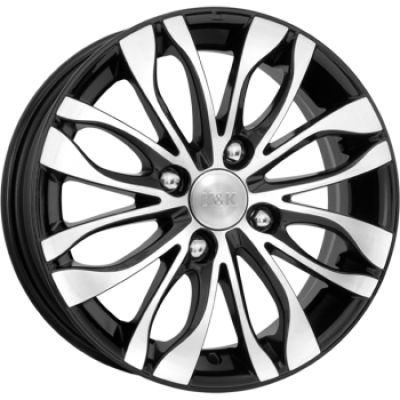 КиК Канзаши 5.5x14 4x98 ET 0 Dia 0 алмаз черный