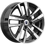 КиК Хант 6x15 4x100 ET 45 Dia 67.1 алмаз черный