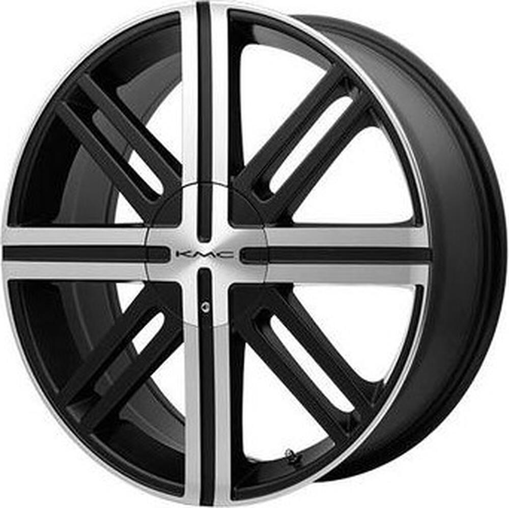 KMC KM675 7x18 5x100 ET 48 Dia 72.62 Black/Machined