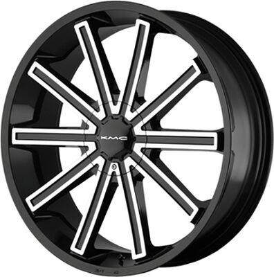 KMC KM681 8x20 5x112 ET 38 Dia 72 Black/Machined