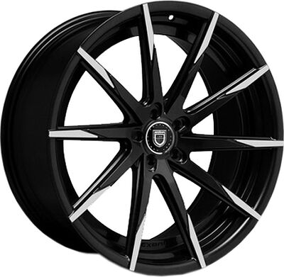 Lexani CSS15 8.5x20 5x112 ET 25 Dia 74.1 Black/Machined TIP