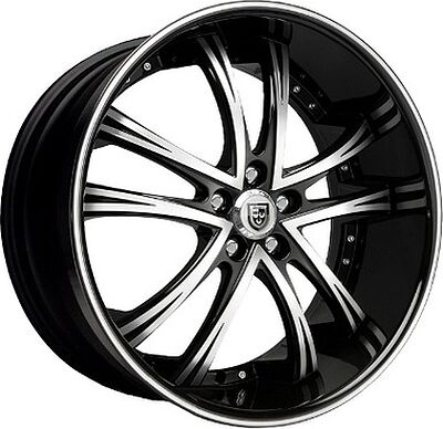 Lexani LSS55 8x20 5x112 ET 35 Dia 74 Black/Machined