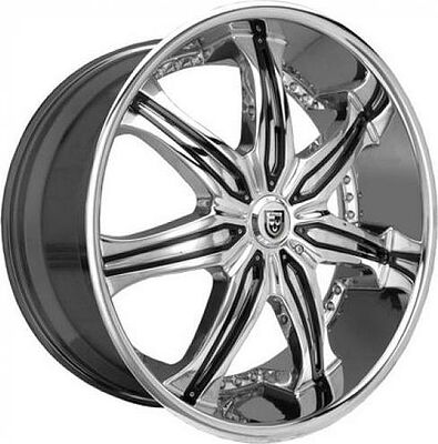 Lexani LX7 8.5x20 5x127 ET 15 Dia 78.1 Polish/Black
