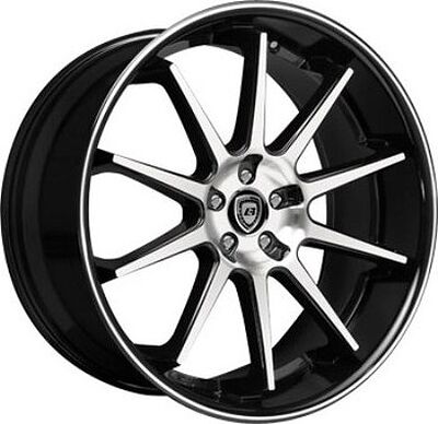 Lexani R10 8x20 5x130 ET 40 Dia 74 Black/Machined