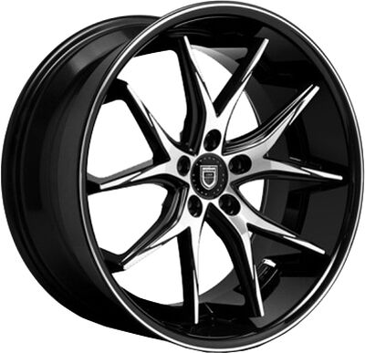 Lexani R12 8x20 5x108 ET 35 Dia 74 Black/Machined