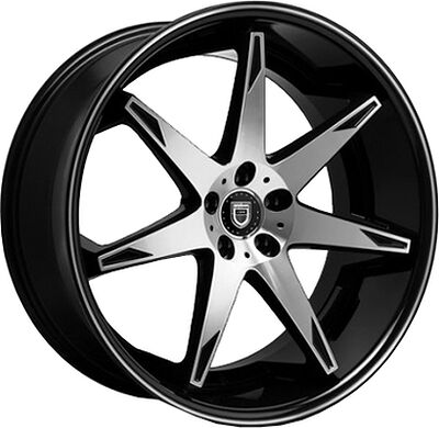 Lexani R14 9x22 5x120 ET 32 Dia 74 Black/Machined