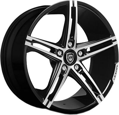 Lexani R3 8x19 5x112 ET 25 Dia 74 Black/Machined