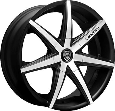 Lexani R7 8.5x19 5x112 ET 42 Dia 74.1 Black/Machined