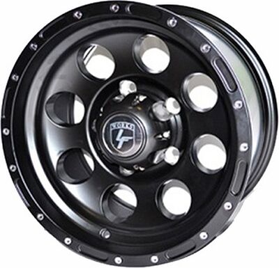LF Works LF087 8x16 5x139.7 ET -5 Dia 110 Matt Black Chrome Rivets