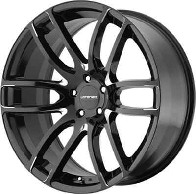 Lorenzo WL36 8.5x20 5x120 ET 15 Dia 74.1 Black/Machined