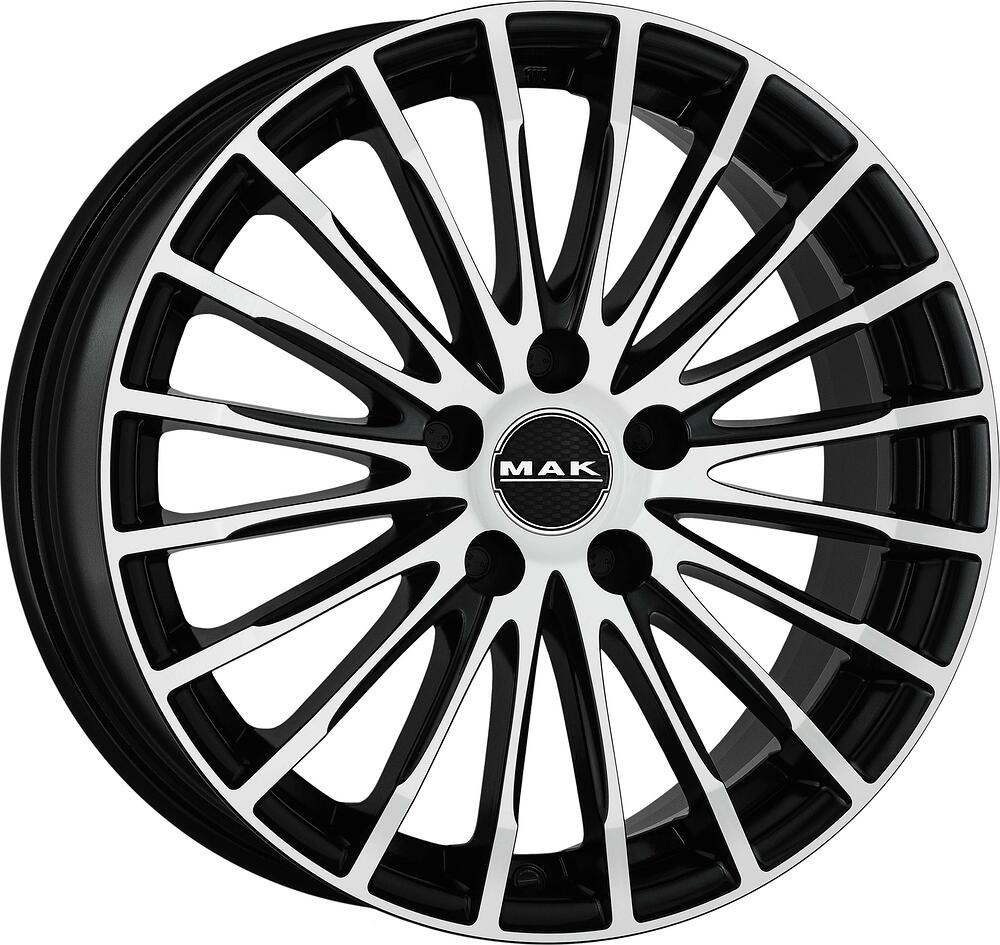 Mak Fatale 8x18 5x108 ET 45 Dia 72 White and Black