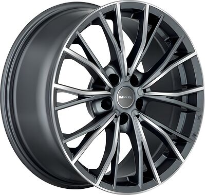 Mak Mark 7.5x17 5x112 ET 41 Dia 66.6 Gun Met Mirror Face