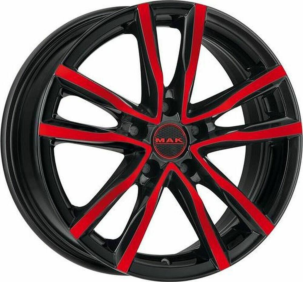 Mak Milano 7x17 5x112 ET 42 Dia 76 Black and Red